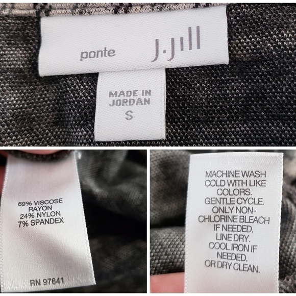 J. Jill Houndstooth Ponte Knit Boxy Top Blouse Size Small - Picture 11 of 12